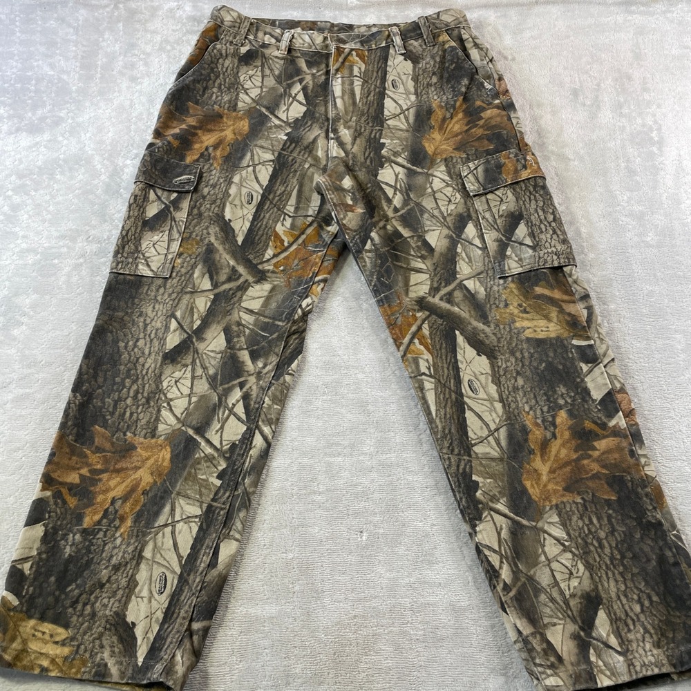 Wrangler RealTree Hardwoods Camo Cargo Pants Mens 36x30 Hunting Outdoor Woods